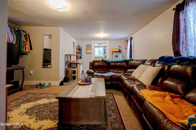 1057 Main St, Great Barrington, MA 01236 - carpeted living room featuring baseboards