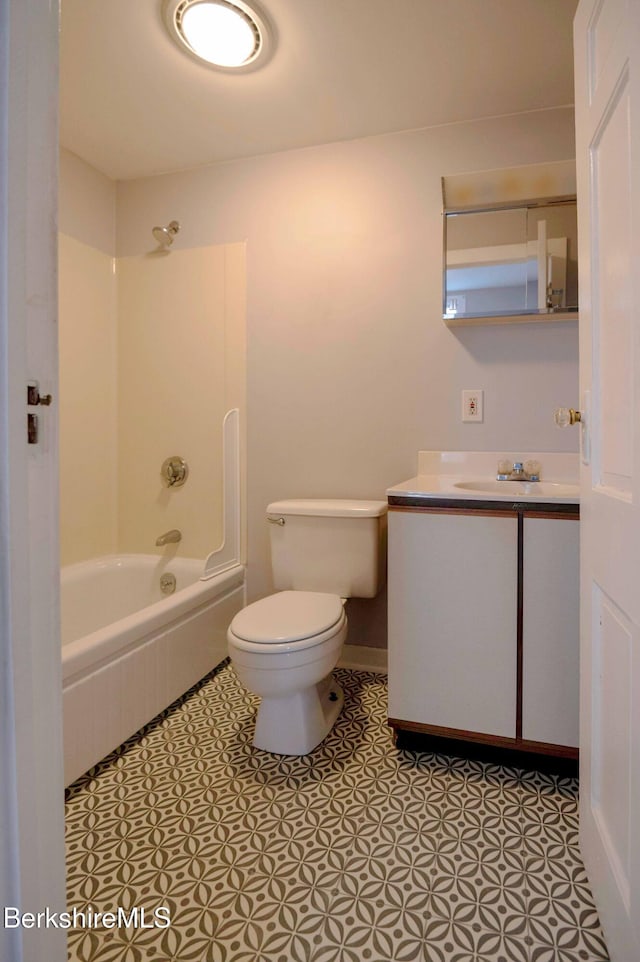 1057 Main St, Great Barrington, MA 01236 - full bath with toilet, vanity, and tub / shower combination