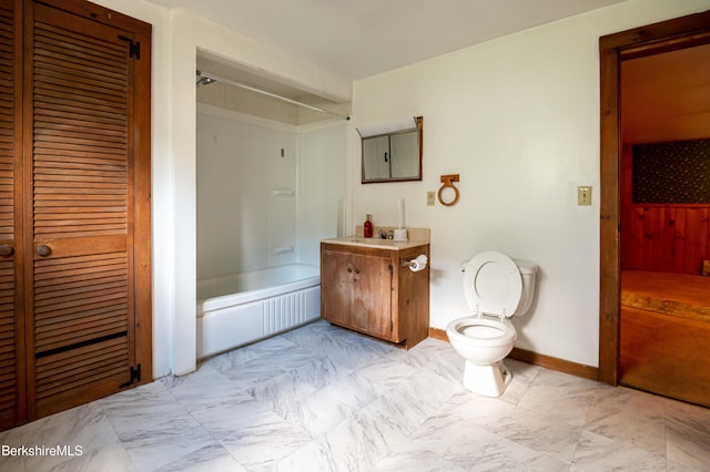 1057 Main St, Great Barrington, MA 01236 - bathroom with vanity,  shower combination, toilet, baseboards, and a closet