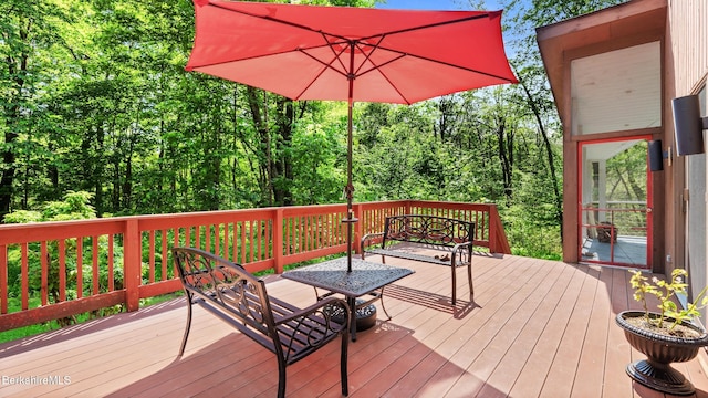 889 George Carter Rd, Becket, MA 01223 - view of wooden deck