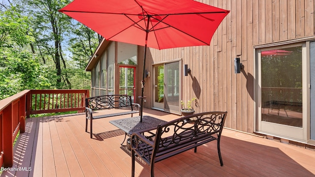 889 George Carter Rd, Becket, MA 01223 - view of wooden deck