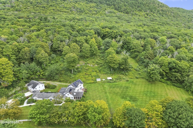 drone / aerial view featuring a rural view