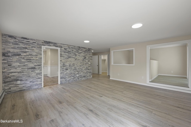 149 Wilshire Dr, Cheshire, MA 01225 - unfurnished living room featuring baseboards and wood finished floors
