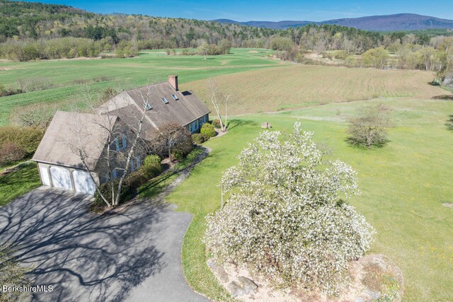 1166 Rannapo Rd, Sheffield, MA 01257 - aerial view of sparsely populated area with a mountainous background