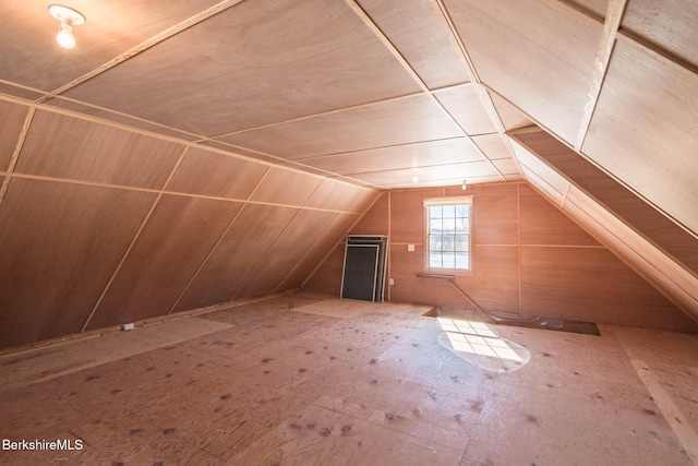 1166 Rannapo Rd, Sheffield, MA 01257 - additional living space featuring lofted ceiling and wooden walls