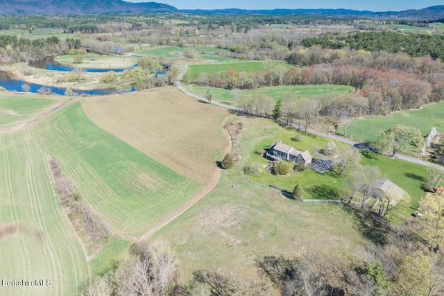 1166 Rannapo Rd, Sheffield, MA 01257 - aerial view of property and surrounding area with rural landscape and a large body of water