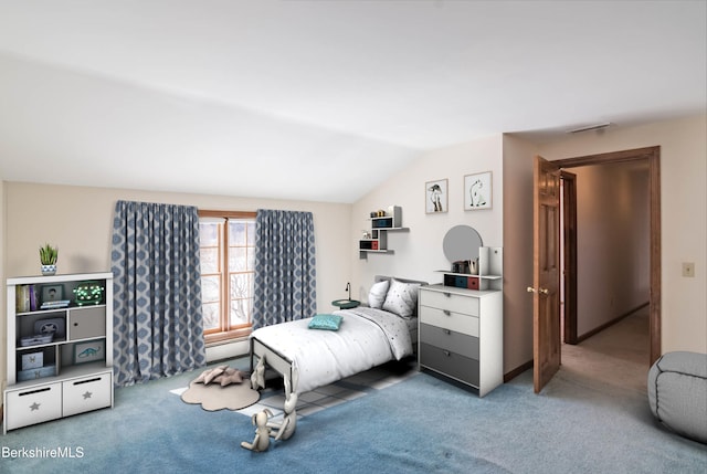 1166 Rannapo Rd, Sheffield, MA 01257 - carpeted bedroom with vaulted ceiling