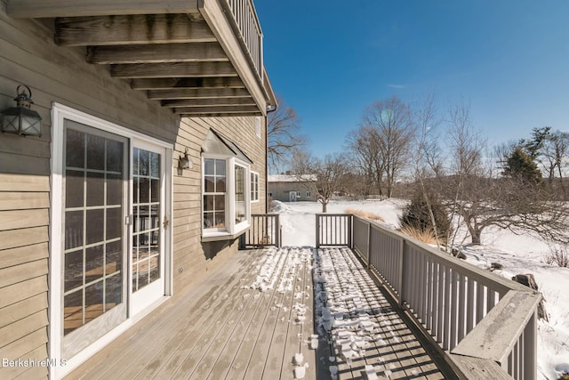 1166 Rannapo Rd, Sheffield, MA 01257 - view of snow covered deck