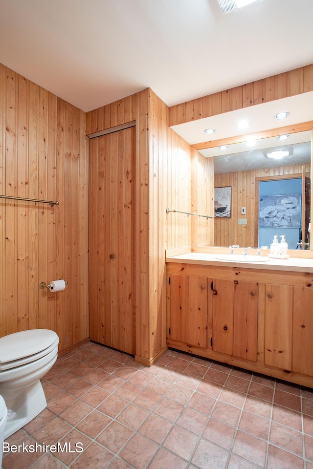 305 Shadow Ln, Sandisfield, MA 01255 - bathroom with wood walls and vanity