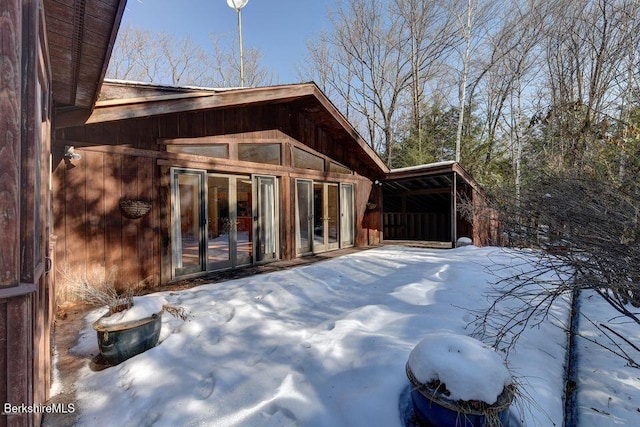 305 Shadow Ln, Sandisfield, MA 01255 - back of property with french doors