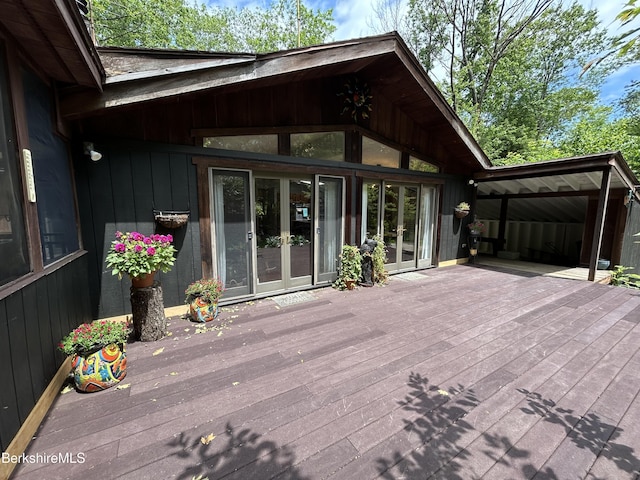 305 Shadow Ln, Sandisfield, MA 01255 - deck featuring french doors