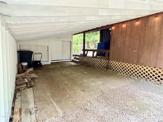 305 Shadow Ln, Sandisfield, MA 01255 - miscellaneous room with vaulted ceiling