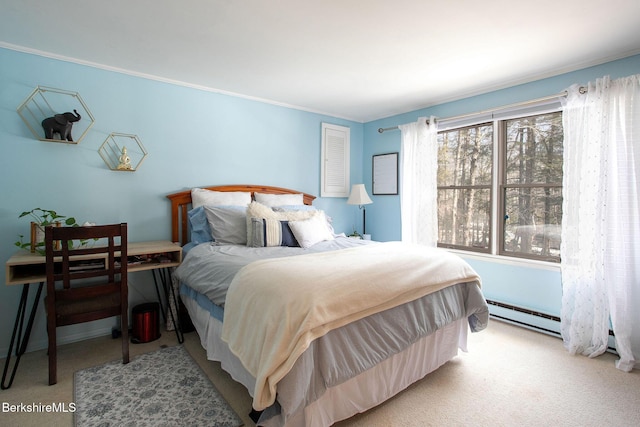 305 Shadow Ln, Sandisfield, MA 01255 - bedroom featuring baseboard heating and light carpet