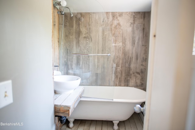 207-209 Main St, Becket, MA 01223 - bathroom featuring walk in shower and a bath
