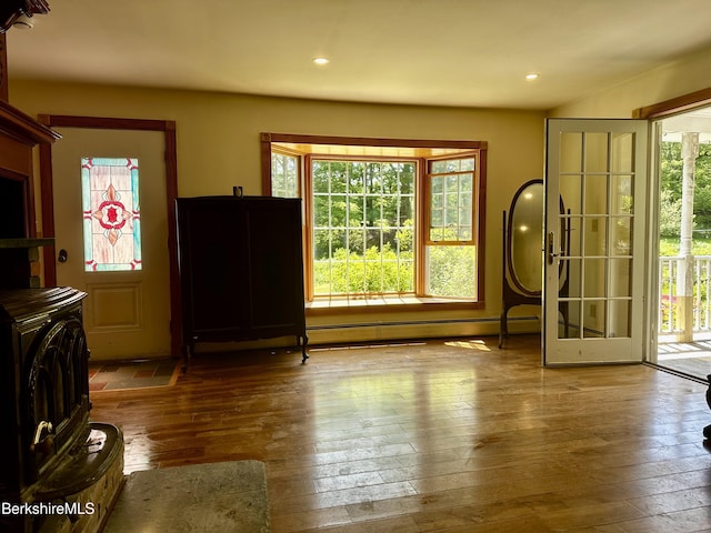 1689 E Windsor Rd, Windsor, MA 01270 - doorway featuring plenty of natural light, hardwood / wood-style floors, and recessed lighting