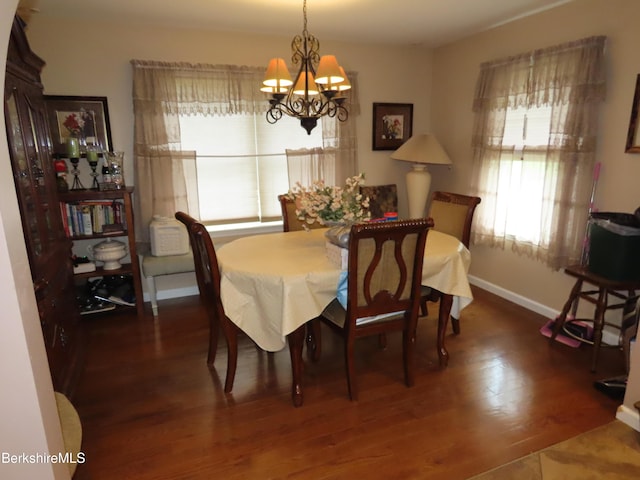 94 Gale Ave, Pittsfield, MA 01201 - dining area featuring a chandelier, healthy amount of natural light, and wood finished floors