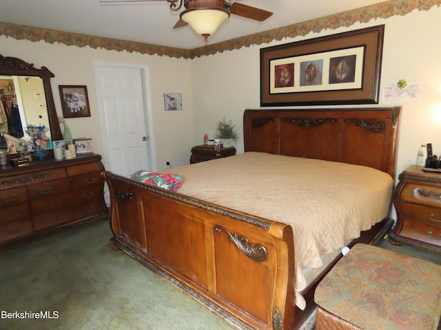 94 Gale Ave, Pittsfield, MA 01201 - bedroom with dark colored carpet and ceiling fan