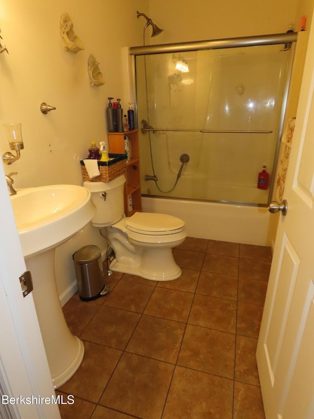 94 Gale Ave, Pittsfield, MA 01201 - bathroom with combined bath / shower with glass door and tile patterned floors