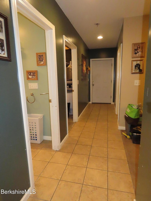 94 Gale Ave, Pittsfield, MA 01201 - hallway featuring light tile patterned floors and recessed lighting