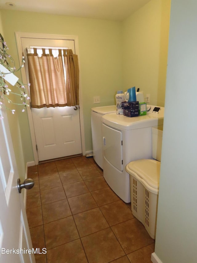 94 Gale Ave, Pittsfield, MA 01201 - washroom with washer and dryer and tile patterned floors