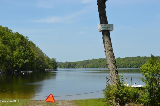 162 Ymca Rd, Becket, MA 01223 - water view with a forest