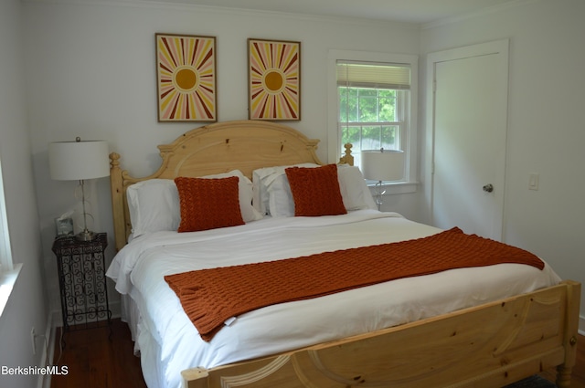 162 Ymca Rd, Becket, MA 01223 - bedroom featuring wood finished floors and crown molding