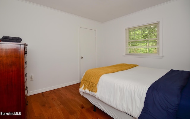 162 Ymca Rd, Becket, MA 01223 - bedroom with wood finished floors, ornamental molding, and baseboards