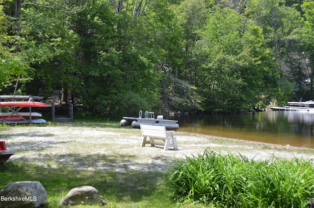 162 Ymca Rd, Becket, MA 01223 - view of yard with a water view and a forest view