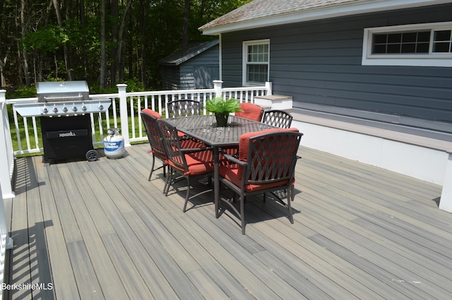 162 Ymca Rd, Becket, MA 01223 - deck featuring outdoor dining space and area for grilling