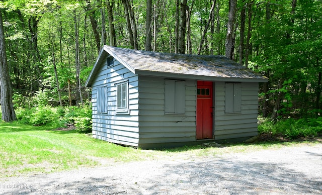 162 Ymca Rd, Becket, MA 01223 - view of shed with a wooded view
