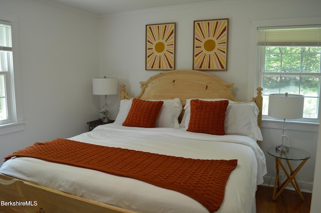 162 Ymca Rd, Becket, MA 01223 - bedroom with crown molding and wood finished floors