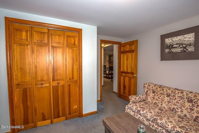 49 Bryant Rd, Otis, MA 01253 - sitting room featuring carpet floors and baseboards