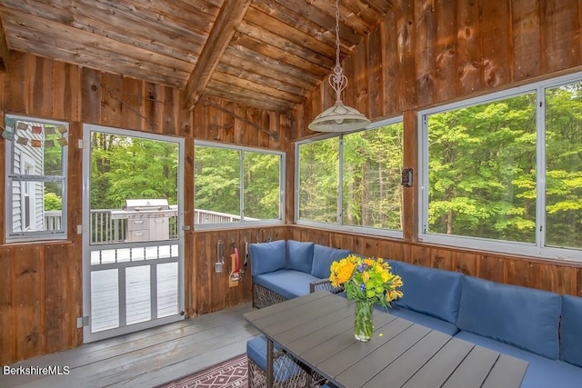 49 Bryant Rd, Otis, MA 01253 - sunroom / solarium with healthy amount of natural light and vaulted ceiling