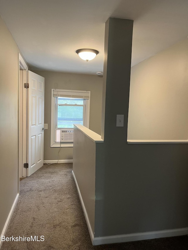 94 John St, Pittsfield, MA 01201 - hallway with carpet floors and cooling unit