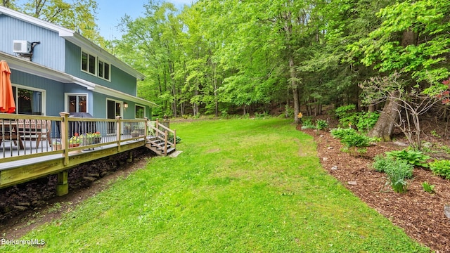 505 Kirchner Rd, Dalton, MA 01226 - view of green lawn with a wooden deck