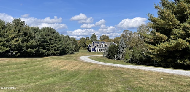 exterior space with a lawn