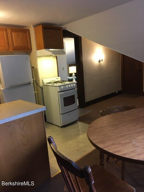 kitchen with white appliances