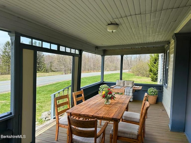 sunroom with healthy amount of natural light