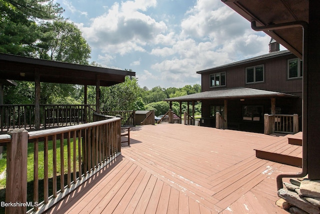 2049 S Undermountain Rd, Sheffield, MA 01257 - view of wooden terrace