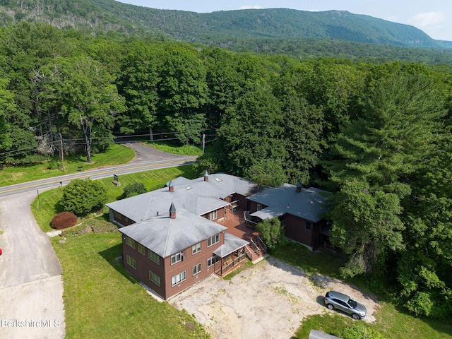 2049 S Undermountain Rd, Sheffield, MA 01257 - view from above of property with a forest and a mountainous background