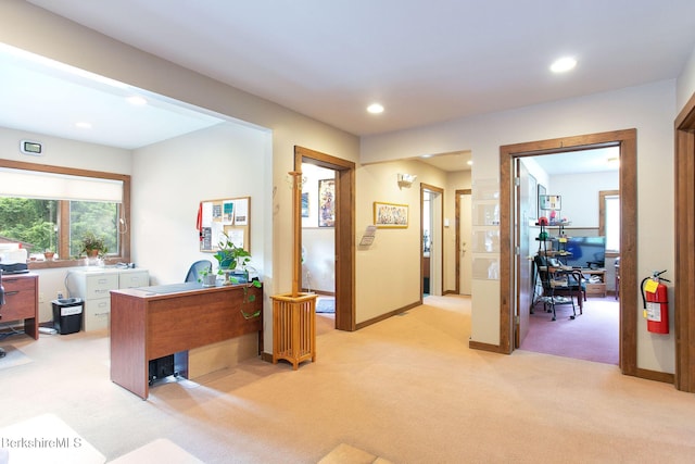 2049 S Undermountain Rd, Sheffield, MA 01257 - home office with light colored carpet and recessed lighting