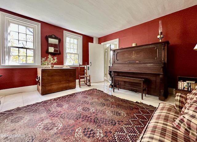 miscellaneous room featuring light tile patterned floors