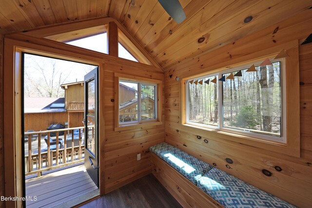 55 Mallard Dr, Becket, MA 01223 - unfurnished sunroom with vaulted ceiling