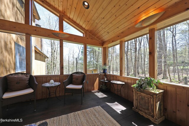 55 Mallard Dr, Becket, MA 01223 - sunroom with lofted ceiling