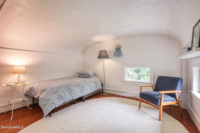 132 Sandisfield Rd, Sandisfield, MA 01255 - bedroom featuring vaulted ceiling and wood finished floors
