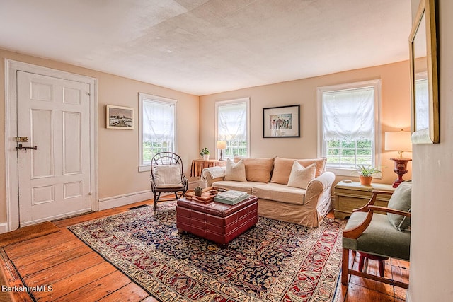 132 Sandisfield Rd, Sandisfield, MA 01255 - living area with hardwood / wood-style flooring and baseboards