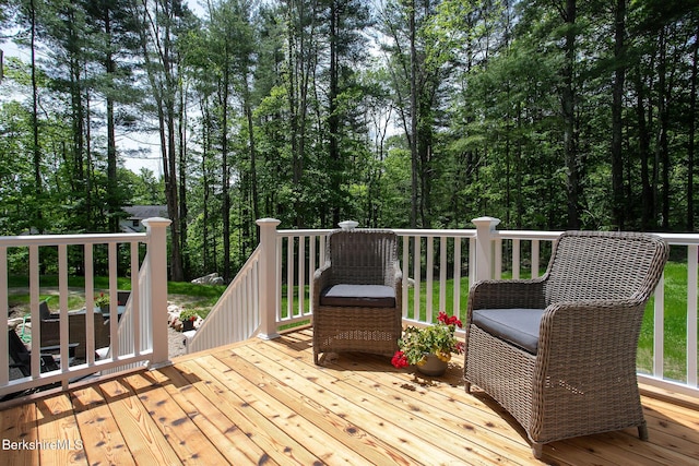 60 Parsley Ln, Sheffield, MA 01257 - deck with view of scattered trees