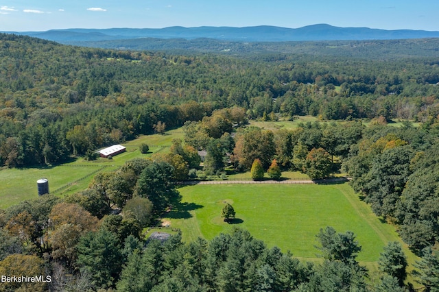 bird's eye view featuring a mountain view