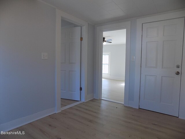 115 Commercial St, Adams, MA 01220 - interior space featuring a ceiling fan, baseboards, and wood finished floors