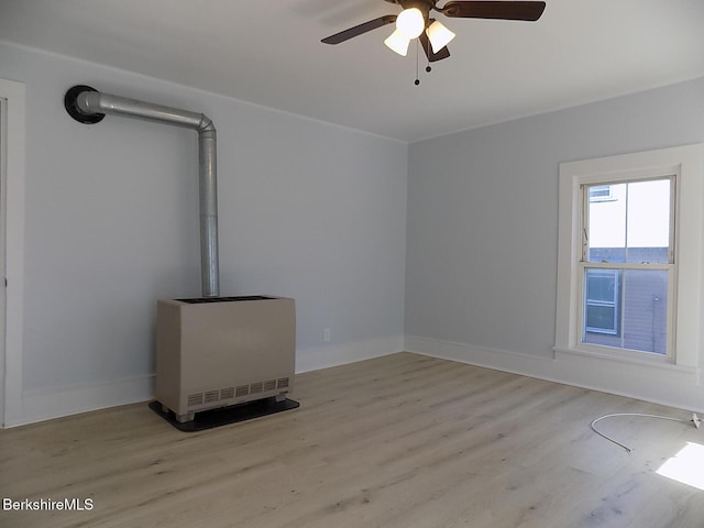 115 Commercial St, Adams, MA 01220 - interior space featuring baseboards, ceiling fan, and wood finished floors